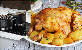 Курица с картошкой в духовке рецепт