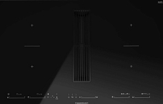 Индукционная варочная панель с вытяжкой Kuppersbusch KMI 8590.0 SR Silver Chrome