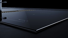 Индукционная варочная панель с вытяжкой Kuppersbusch KMI 8590.0 SR Black Chrome