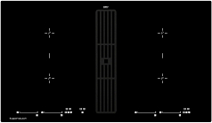 Индукционная варочная панель с вытяжкой Kuppersbusch KMI 9800.0 SR Black Velvet
