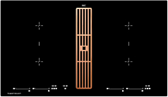 Индукционная варочная панель с вытяжкой Kuppersbusch KMI 9800.0 SR Copper