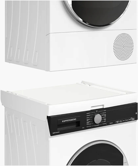 Комплект Kuppersberg стиральная машина WM 520 W + сушильная машина DM 560 W + соединительный элемент DS 561 W preview 2