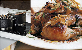 Курица с грибами в духовке рецепт