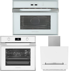 Комплект Kuppersberg вытяжка F 693 W + микроволновая печь HMWZ 969 W + духовой шкаф FZH 611 W