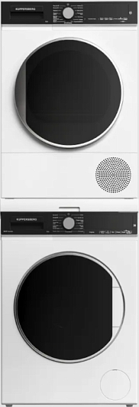 Комплект Kuppersberg стиральная машина WM 520 W + сушильная машина DM 560 W + соединительный элемент DS 561 W preview 1