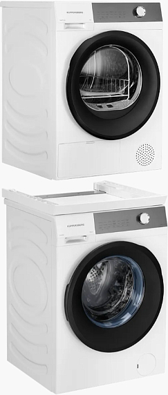 Комплект Kuppersberg стиральная машина WM 610 W + сушильная машина DM 610 W + соединительный элемент DS 610 W preview 3