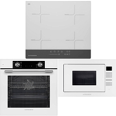 Комплект Kuppersberg варочная панель ICD 601 + микроволновая печь HMW 645 W + духовой шкаф HF 608 W